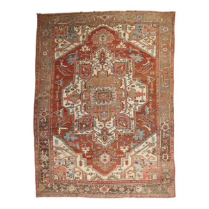 Antique Heriz Serapi Rug, 9'4'' X 13'2''