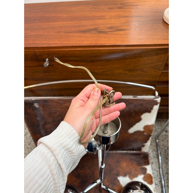 Mid-Century French Chrome-Plated Eyeball Pendant Lamp, 1970s For Sale - Image 12 of 13