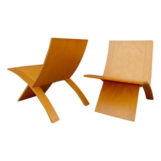 Jens Nielsen Westnofa Molded Wood Laminex Chairs For Sale