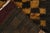 Textile 1950s Vintage Tulu Shag Rug in Black and Golden-Brown Chessboard Geometric Pattern For Sale - Image 7 of 8