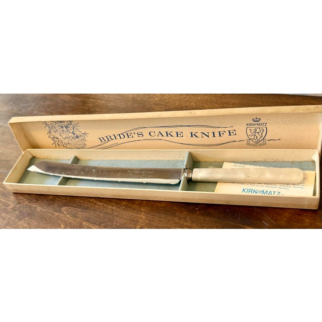 Mid-Century Modern Mid 20th Century Bride’s Knife by Kirk Matz Sheffield w/ Box For Sale - Image 3 of 12