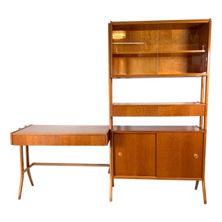 Modular Vintage Wall Unit with Desk by František Jirák for Tatra, 1960s For Sale