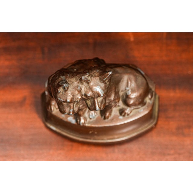 Charming Antique Miniature Scottish Terrier Scottie Dog Animal Statue Sculpture Home Decor For Sale - Image 11 of 13