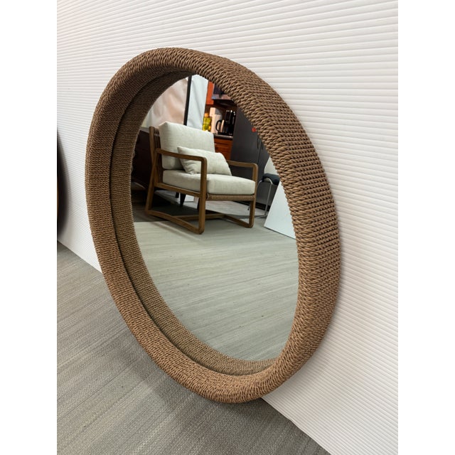 Contemporary Brownstone Capri Mirror, Rope Twine For Sale - Image 3 of 12