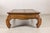 Brown Vintage Chinese Low Kang Two-Tone Elm Coffee Table with Curved Legs For Sale - Image 8 of 18