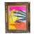 Abstract Painting of a Face With Blue Eye in Vintage Frame by Alexandra Brown For Sale