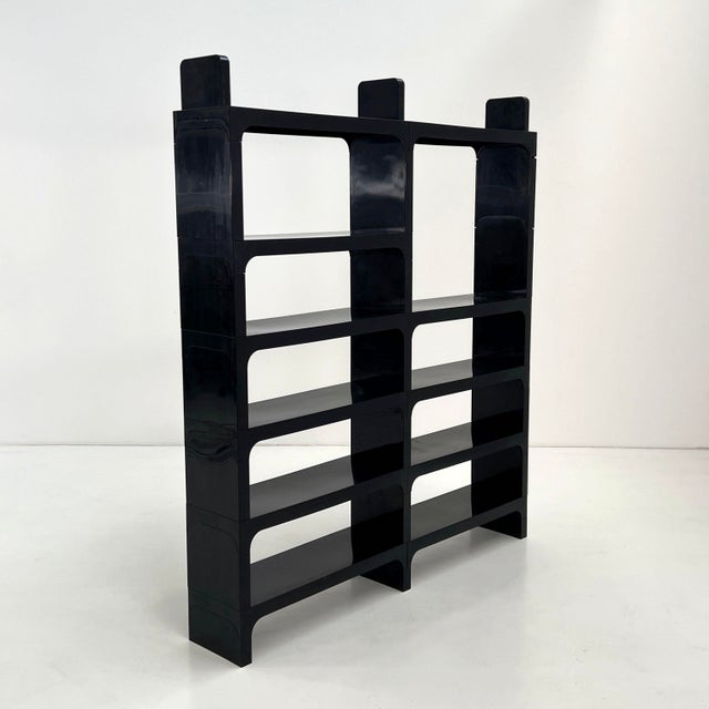 Black Modular Shelf by Olaf Von Bohr for Kartell, 1970s For Sale - Image 9 of 11