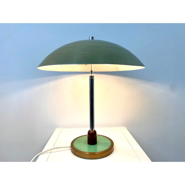 Art Deco Table Lamp, 1940s, in Good conditions. Designed 1920 to 1949 European Plug (up to 250V).The wiring of this item...