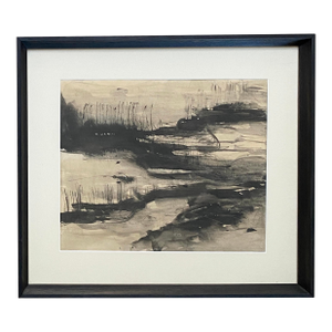 Vintage Abstract Watercolor Painting