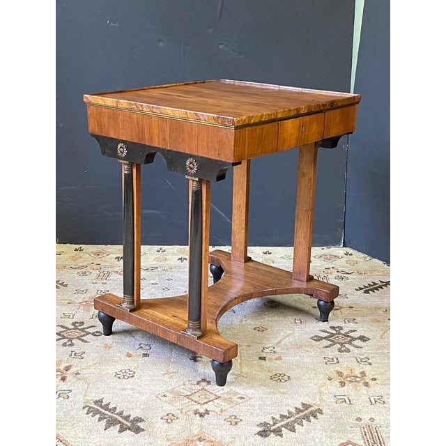 Wood Italian Neoclassical Writing Table, 19th Century For Sale - Image 7 of 13