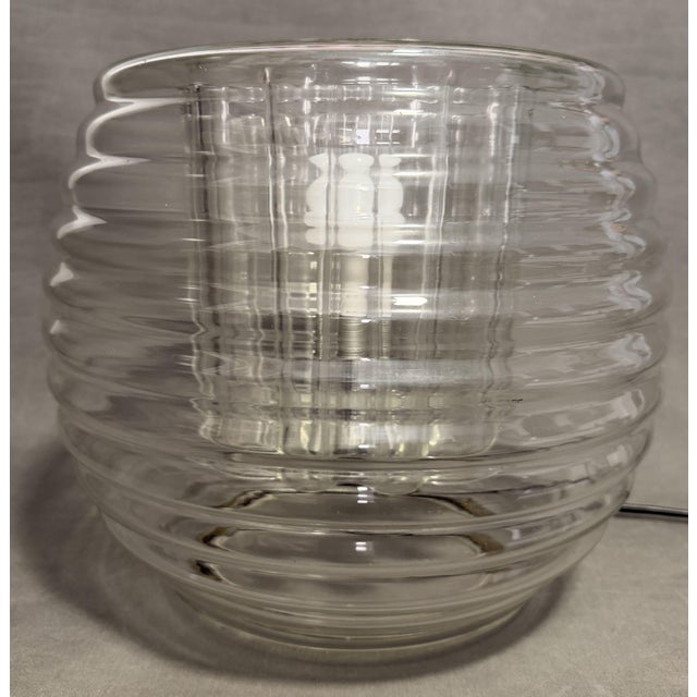 Peill & Putzler, Table Lamp, circa 1970 height: 27 cm diameter: 33 cm glass, vintage bulbs not included This piece has an...