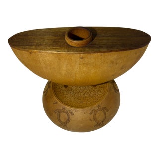Signed Rob Hale Wood Carved Art Sculpture For Sale