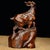Chinese Hand-Carved Boxwood Goat Figurine, Auspicious Symbol For Sale - Image 9 of 10