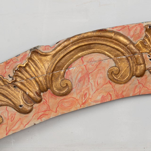 Late 18th Century Large Original Painted Architectural Fragment From Portugal For Sale - Image 4 of 12