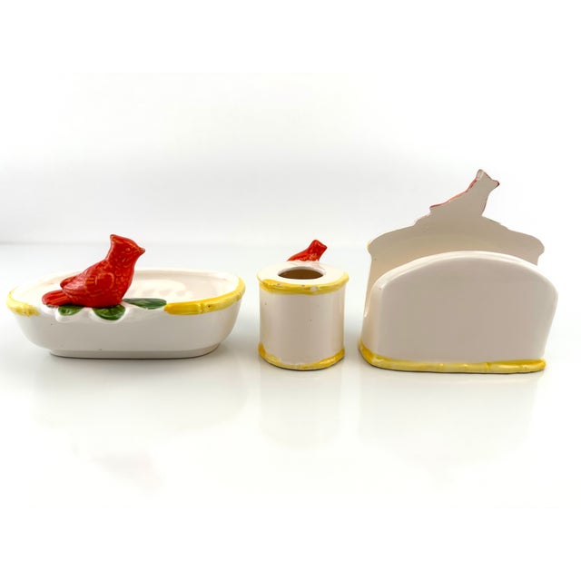 Ceramic 1960s Mid-Century Hand Painted Kitchen Decor, Set of 4 For Sale - Image 7 of 10