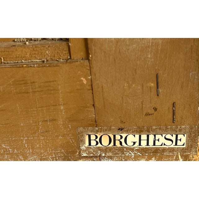 Borghese Borghese Italian Neoclassical Style Giltwood Mirror With Exuberant Crest For Sale - Image 4 of 8