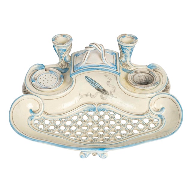 20th Century Porcelain Inkwell by Emile Gallé For Sale
