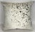 Premium Brazilian Watusi Cowhide Pillow Cover 16x16 – Speckled Ivory Spine – Handcrafted by Pablo Sota Designs For Sale - Image 4 of 11