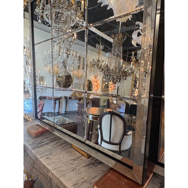 Pair of Jansen Manner Eglomise Sunburst Trumeau Mirrors For Sale In Dallas - Image 6 of 6