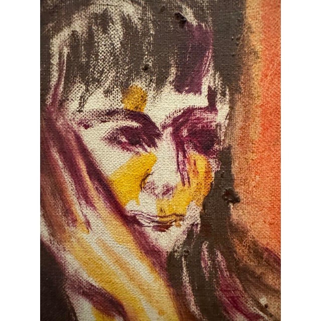 Orange 1960s Michael Meyer Marmelstein Painting For Sale - Image 8 of 12