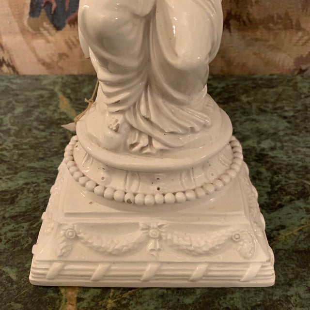 Figurative 1940s Italian Porcelain Lamps - a Pair For Sale - Image 3 of 8