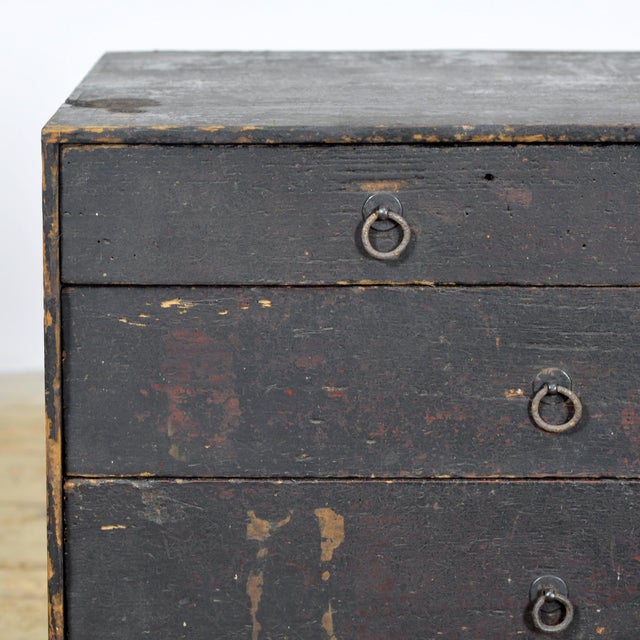 Small Antique Japanese Chest of Drawers, 1900 For Sale - Image 9 of 11