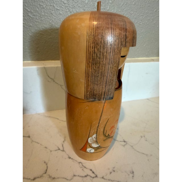 1970s Vintage Kojo Tanaka Japanese Wooden Kokeshi Doll For Sale - Image 5 of 11