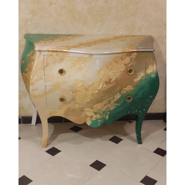Vintage Artistic Hand-Painted Bombe Commode For Sale In Orlando - Image 6 of 6