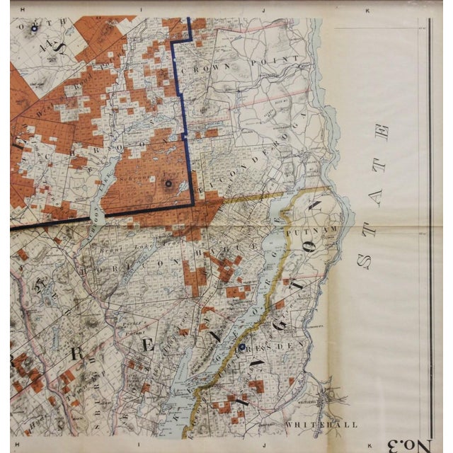 1910s 1911 No's 3 & 4 Map of the Adirondack Forest For Sale - Image 5 of 9