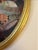 1990s Oil Painting the Quilter Portrait Signed Oval Gold Frame For Sale - Image 4 of 8