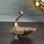 Vintage Gilded Swan-Shaped Decorative Dish With Ornate Wing Detailing For Sale - Image 4 of 4