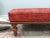 Red Tree Pattern Rug Upholstered Walnut Coffee Table For Sale - Image 8 of 9