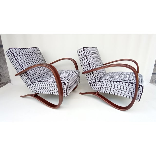 H-269 Armchairs by Jindrich Halabala for Up Zavody, 1930s, Set of 2 For Sale - Image 11 of 14