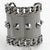 Contemporary Givenchy Paris High-Gloss Gunmetal Chains and Studs Cuff Bracelet For Sale - Image 3 of 16