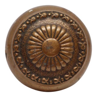 Floral Bronze Concentric Entry Door Knob For Sale