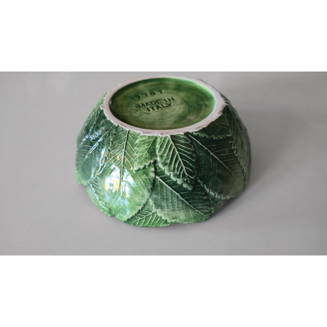 13 Piece Vietri Foglia Leonardo Italian Earthenware Serving Set For Sale In Las Vegas - Image 6 of 10