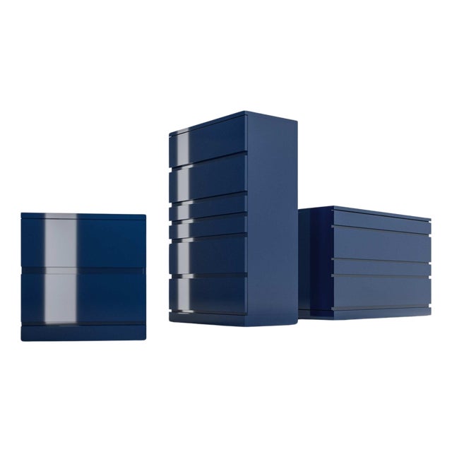 Deco Cabinets by Hiroyuki Tsugawa for Cassina, Set of 3 For Sale