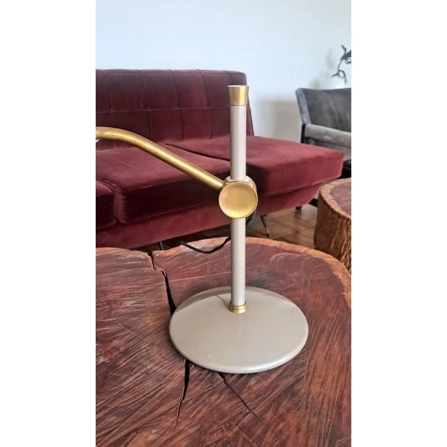 Metal Dazor Modern Space Age Flying Saucer Desk Lamp For Sale - Image 7 of 9