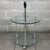 Circular Crystal Bar Cart with Two-Tiers and Chromed Metal For Sale - Image 4 of 11