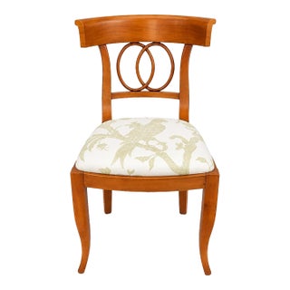 1920 Italian Fruit Wood Ladies Vanity Chair For Sale