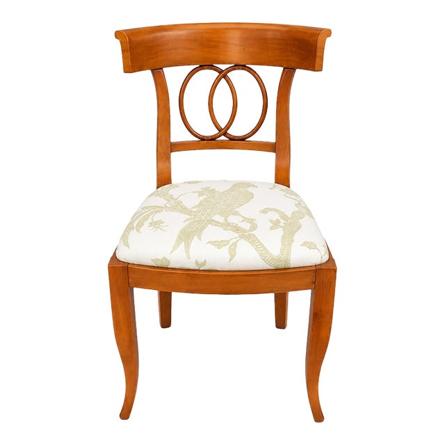 1920 Italian Fruit Wood Ladies Vanity Chair For Sale