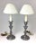 Pair Silver or Pewter Candlestick Lamps. Shades not included. I can’t tell if they are pewter or silver plated. They have...