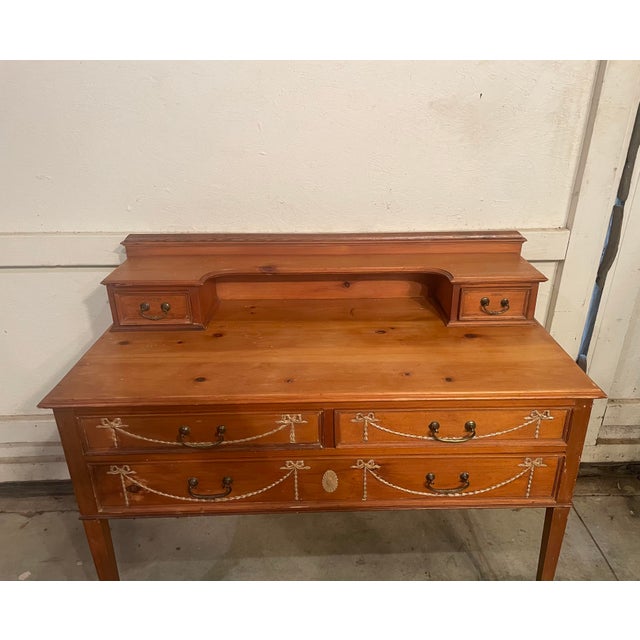 Brown Vintage French Pine Dressing Chest With Decorative Swags For Sale - Image 8 of 12