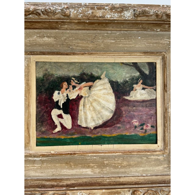 Mid-Century Modern 1950s T. Miyata Shunyô-Kai Association Oil on Panel Diptych “Les Sylphides No. 1 & 2” For Sale - Image 3 of 11