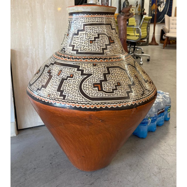 Mid 20th Century Mid 20th Century Massive Peruvian Shipibo Conibo Pottery Vessel For Sale - Image 5 of 11