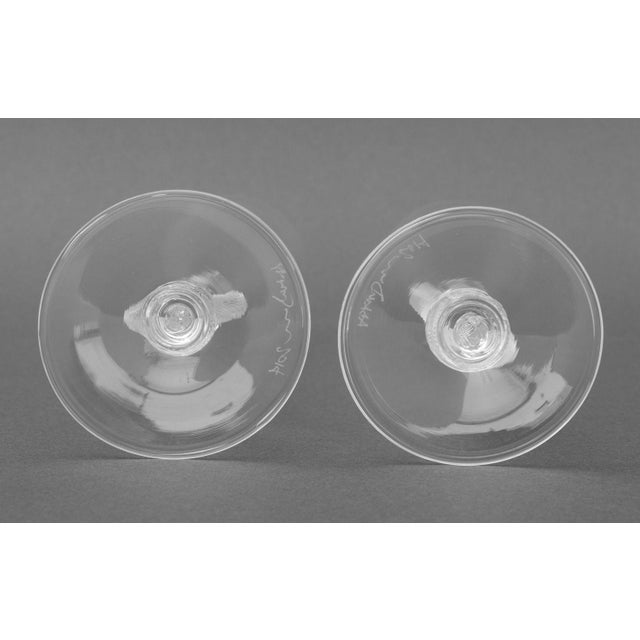 Adam Holtzinger Optic Twist Glass Goblets - a Pair For Sale In New York - Image 6 of 6