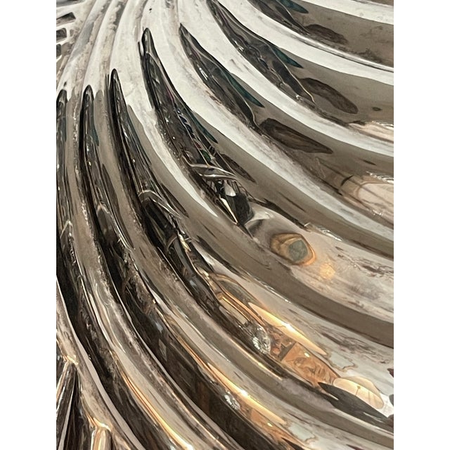 Vintage Large Silver Plate Nautilus Champagne Bottle Cooler/Planter For Sale - Image 13 of 14