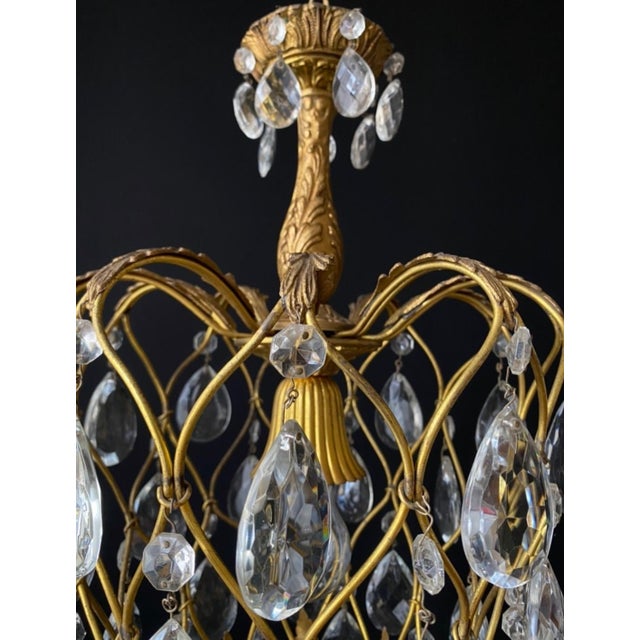 Metal Vintage Pendant Light in Brass, 1960s For Sale - Image 7 of 15