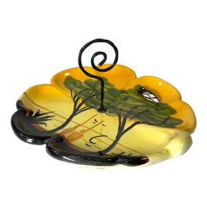 French Provençal Mid-Century Majolica Cicada Cheese Plate