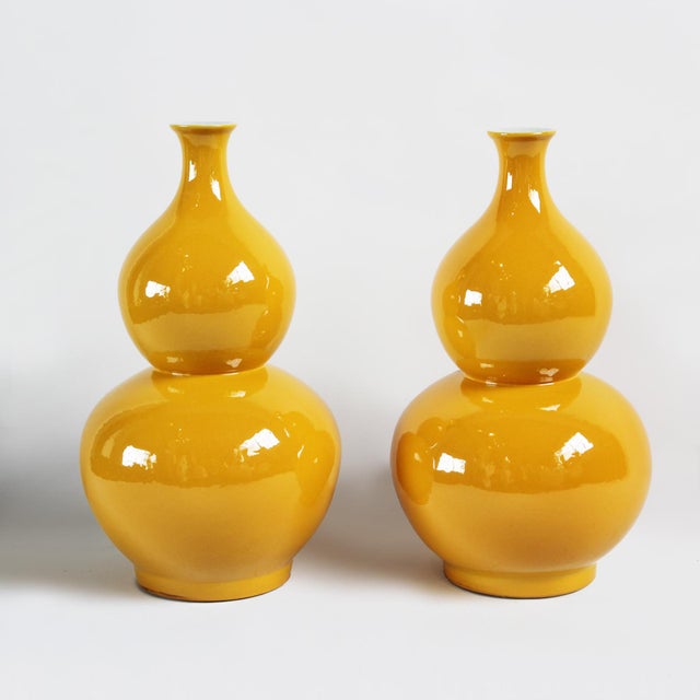 Lemon Yellow Ceramic Vase Chairish